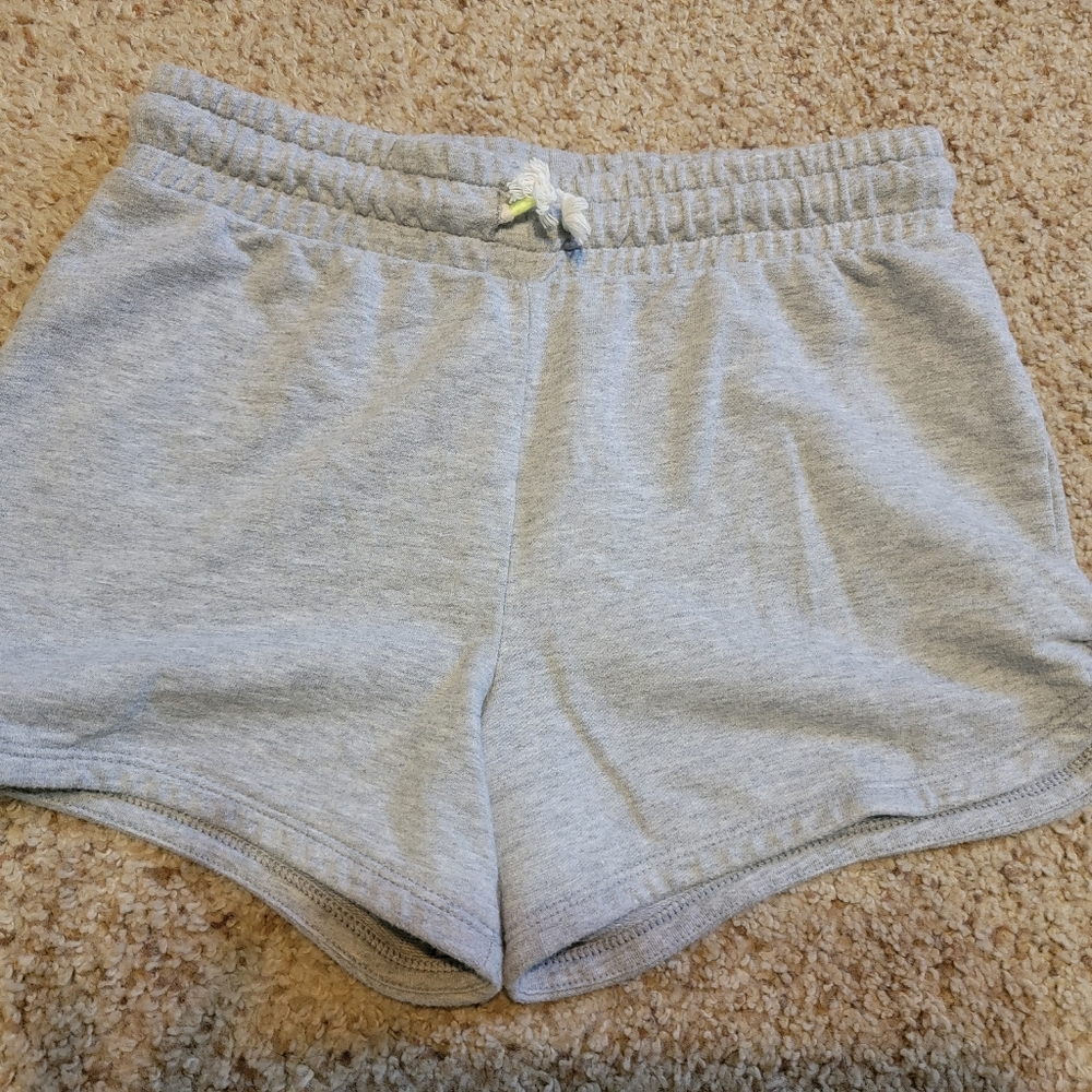 Girls Athletic Shorts Size Large 10/12, Light Gray
